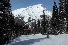 15 Skiing Back To The Parking Lot At Banff Sunshine Ski Area With Mount Bourgeau.jpg